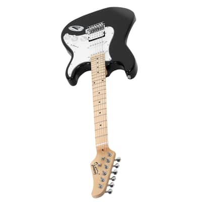 Glarry GST Stylish H-S-S Pickup Electric Guitar Kit with 20W AMP Bag Guitar Strap 2020s - Black image 14