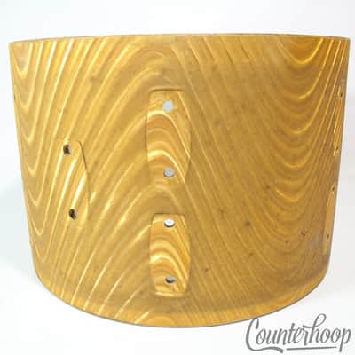 Ludwig 8x12"Standard Tom Drum Shell Gold Astro/Yellow Satin Flame Vintage 60-70s image 5