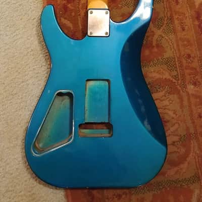 Chandler Super Strat Body And Neck - 80s? 90s? Blue Flame - Similar to Kramer or Jackson image 2