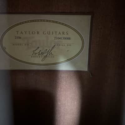 Taylor 210E Natural Acoustic-Electric Guitar Pre-owned image 6