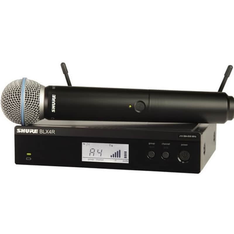 Shure BLX24R/B58 Rackmount Wireless Handheld Microphone System with Beta 58A Capsule (J11: 596 to 616 MHz) image 1