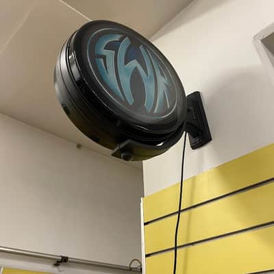 Vintage SWR Bass Amplification Rotating Dealer Wall Sign image 2