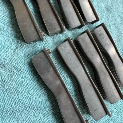 Ludwig Lot of 8 Bass Drum Bow Tie Lugs - Transition Badge - 3 7/8” 50s 60s - Nickel image 5
