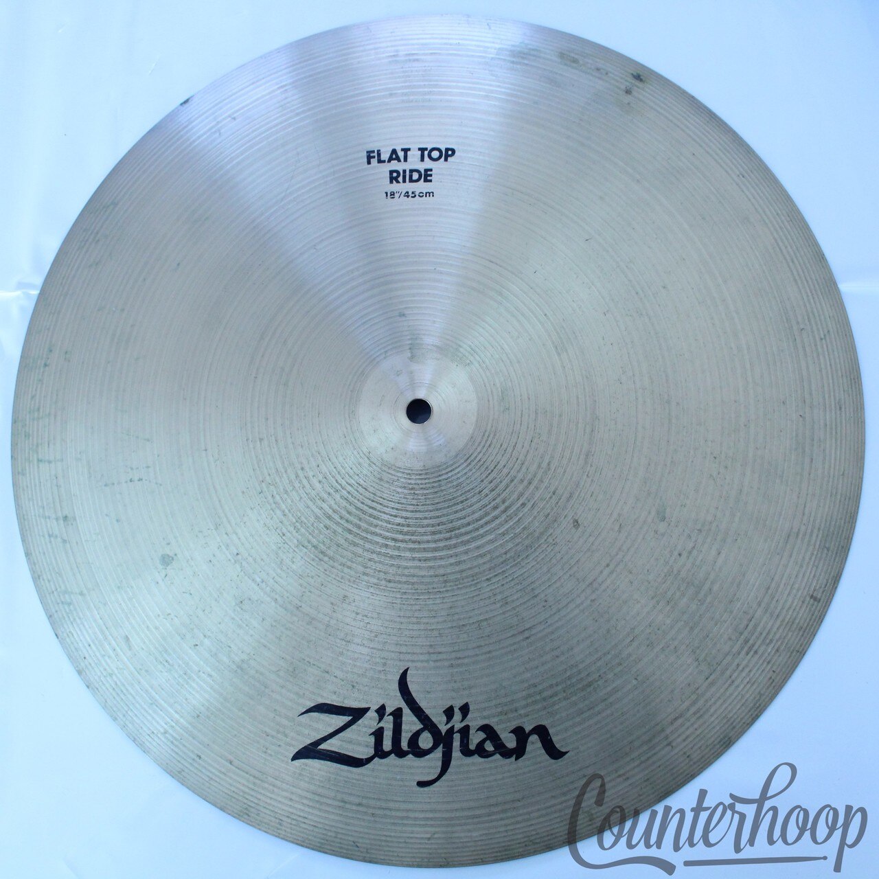 Zildjian 18" Flat Top Ride Cymbal 1887g Heavy Avedis B20 Vintage 80s+Sound File — main photograph