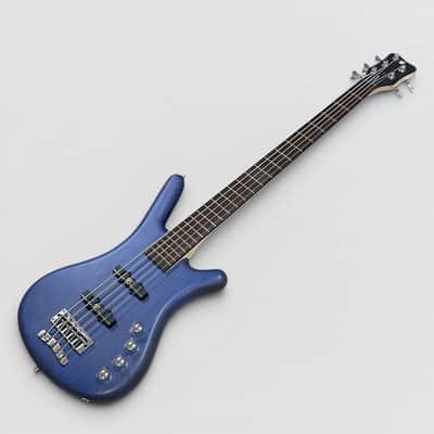 Warwick RockBass Corvette Basic 5 String Electric Bass Guitar - Ocean Blue Trans Satin image 7
