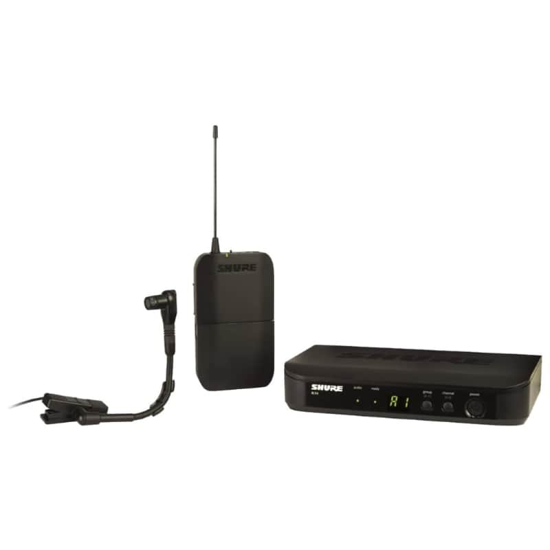 Shure BLX14/B98 UHF Wireless Microphone System - Perfect for Brass, Woodwinds, Percussion - 14-Hour Battery Life, 300 ft Range | Includes Clip-on Instrument Mic, Single Channel Receiver | H9 Band image 1