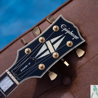 1999 MIJ Epiphone by Gibson Les Paul Custom Elite - (Pre Elitist) Black Beauty - w RARE Split Diamond Open Book Headstock - Pro-Setup w/ Perfect Frets/Action/Intonation! image 4