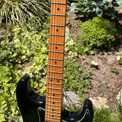 1987 MIJ Charvel by Jackson Model 1A SSS Maple Fretboard Gloss Black image 15
