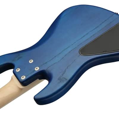 Sadowsky MetroLine 21-Fret Vintage P/J Bass-Swamp Ash Body-5 String-Ocean Blue Transparent Satin image 6