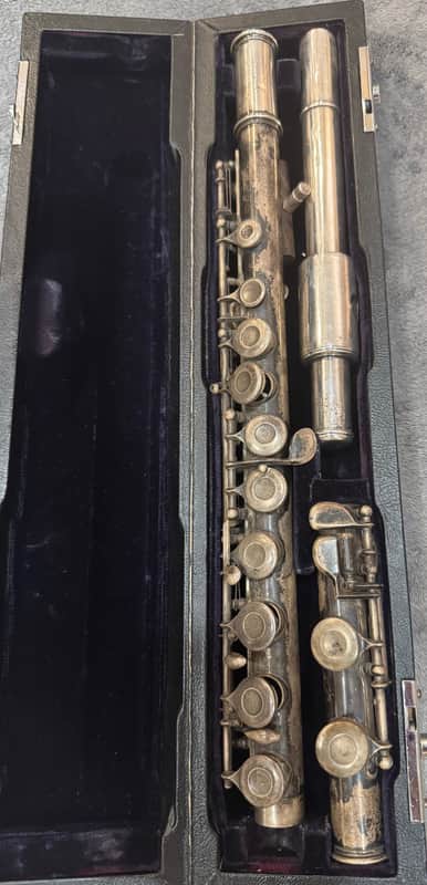 Antique Mollenhauer & Sohn Fulda  Flute - Sterling Silver image 1