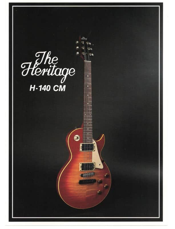 Heritage Guitars- H-140 CM, promotional print/cut sheet, 1988 image 1