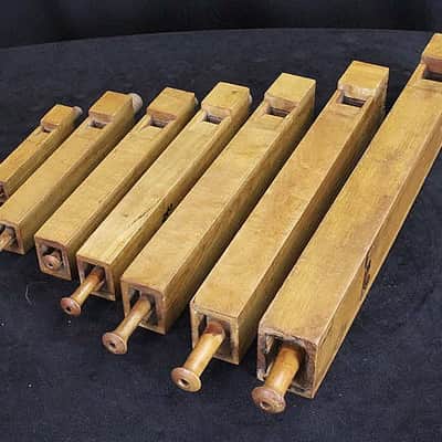 RARE Wooden Whistle Sound Effects Set, 6" to 20" Long, Traps Era, 1920s-30s / INSPECTED & TESTED image 1
