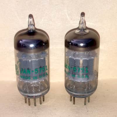1978 GE 5751 JAN Mil-Spec Tubes, Platinum Matched Pair, NOS/NIB, Tested, Matched Codes image 3