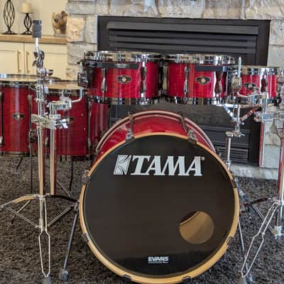 Tama Superstar Hyperdrive 40th Anniversary Limited Oak Edition - Red lacquer image 9