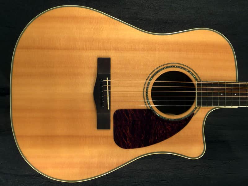 Fender CD220SCE Ash Burl Acoustic Electric Guitar Natural | Reverb