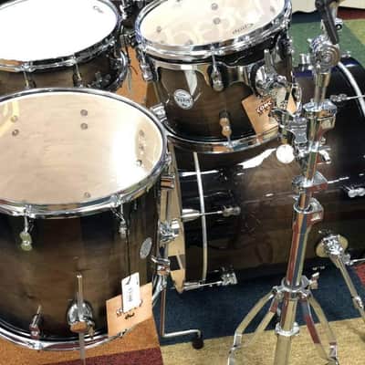 Pacific by DW 5-Piece Concept Maple Exotic Shell Pack (Charcoal Burst over Walnut) (PDCMX2215WC) image 6