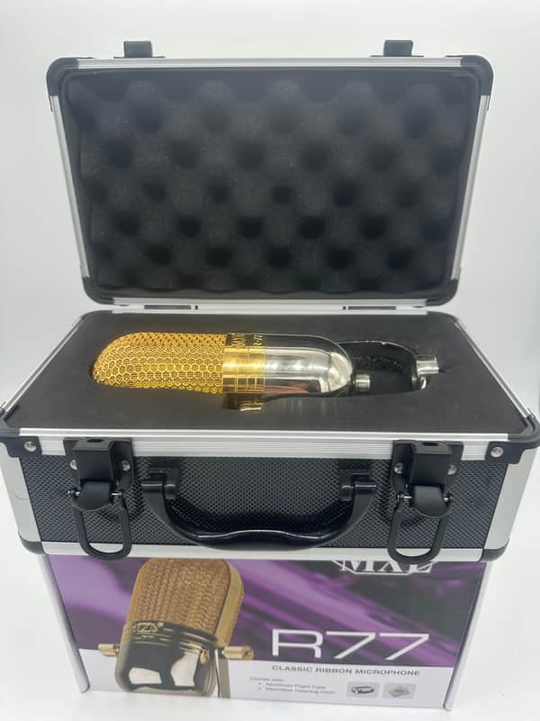 MXL R77 Classic Ribbon Mic 2026- Chrome/Gold image 1