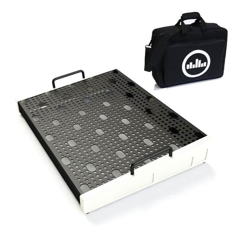 Temple Audio Design Duo 17 (17" x 12.5") Pedalboard w/Soft Case - Vintage White image 1