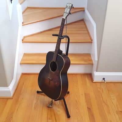 Harmony Roy Smeck Professional Tenor Guitar 1930s - Sunburst Mahogany image 9