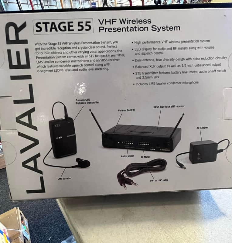 Samson Stage 55 VHF TD Lavalier Wireless System - Channel 20 image 1