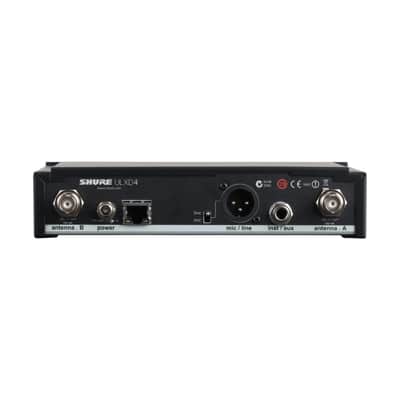 Shure ULXD4=-V50 Single Digital Wireless Receiver with PS41US Power Supply, 1/2 Wave Antenna and Rack Mounting Hardware image 5