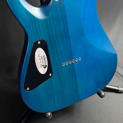 Schecter C-1 Standard Plus Electric Guitar Blue Fade Finish image 11