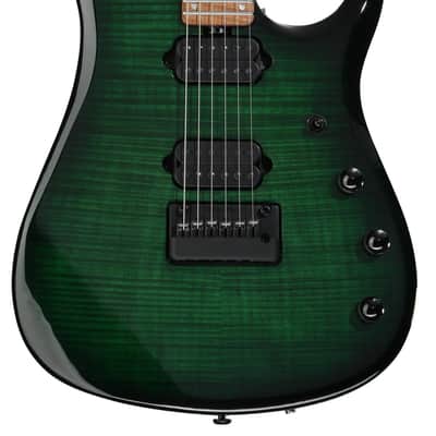 Ernie Ball Music Man JP15 6 John Petrucci Signature Electric Guitar - Green Tiger Eye Maple Fingerboard image 1