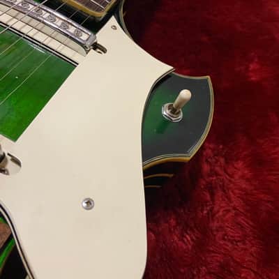 c.1960s Greco/Fujigen GR973SP MIJ Vintage Hollow Body Guitars Rare “Green Burst” image 11