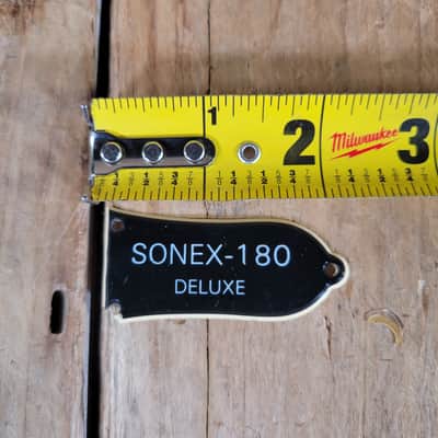 Gibson 1980 Sonex 180 Deluxe Truss Rod Cover Black image 3