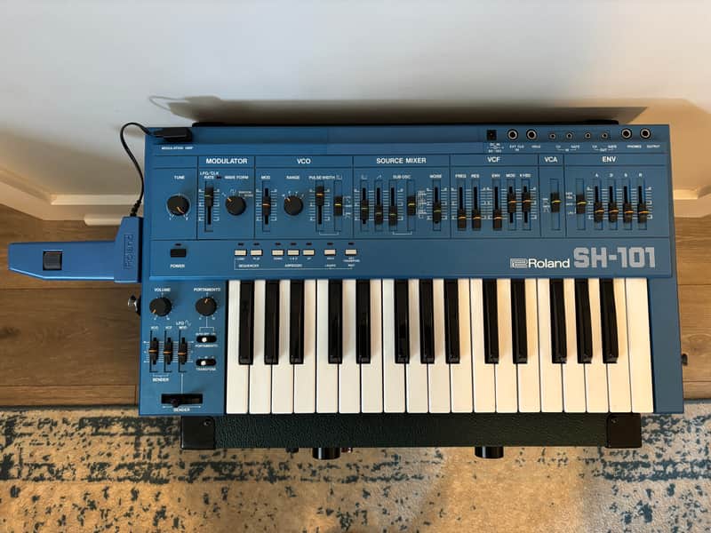 *RARE* Blue Roland SH-101 Monophonic Analog Synthesizer image 1