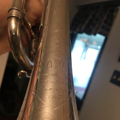 SUMMER DEAL MARTIN 1926 HANDCRAFT DANSANT NICE SILVER TRUMPET SERVICED COMP. NICE VALVES MARTIN CASE MPC & ADAPTOR image 2