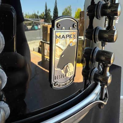 Mapex Jeff Hamilton Signature 6x14 Mahogany 'Maximus' Snare Drum in Gloss Black Lacquer with Brushed Black Nickel Hardware image 2