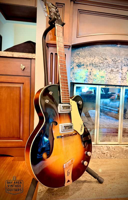 1966 Gretsch Double Anniversary 6117- Golden Sunburst – w/ Original HS Case, Strap & Cord! image 1