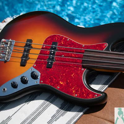 1989 Fender JB-62 FL Fretless Jazz Bass Reissue Made in Japan (FujiGen) - Pro Set Up! w Perfect Intonation & Action! image 8