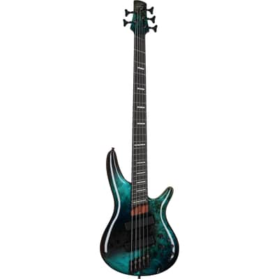 Ibanez SRMS805 Bass Workshop Multi-Scale Electric Bass, 5-String, Tropical Seafloor image 4