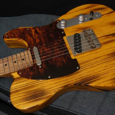 Patrick James Eggle Guitars Oz-T Tele in Torched Butterscotch w/ Roasted Flame Maple Neck image 9