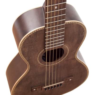 Vintage 'Viator' Paul Brett Electro-Acoustic Travel Guitar ~ Antiqued image 4