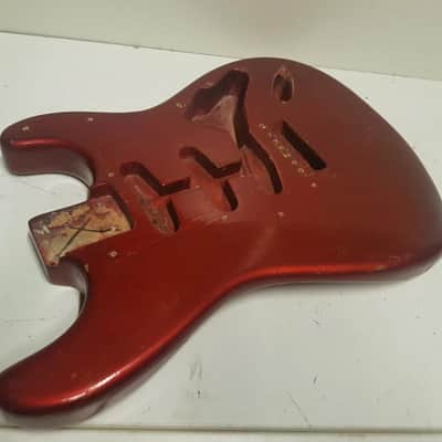 1969 FENDER STRATOCASTER BODY USA - CANDY APPLE RED image 5