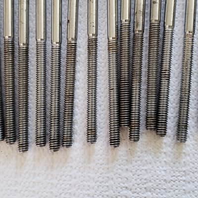 Ludwig 4-1/4” Tension Rods 20 In Total…1960s-1970s - Chrome image 5