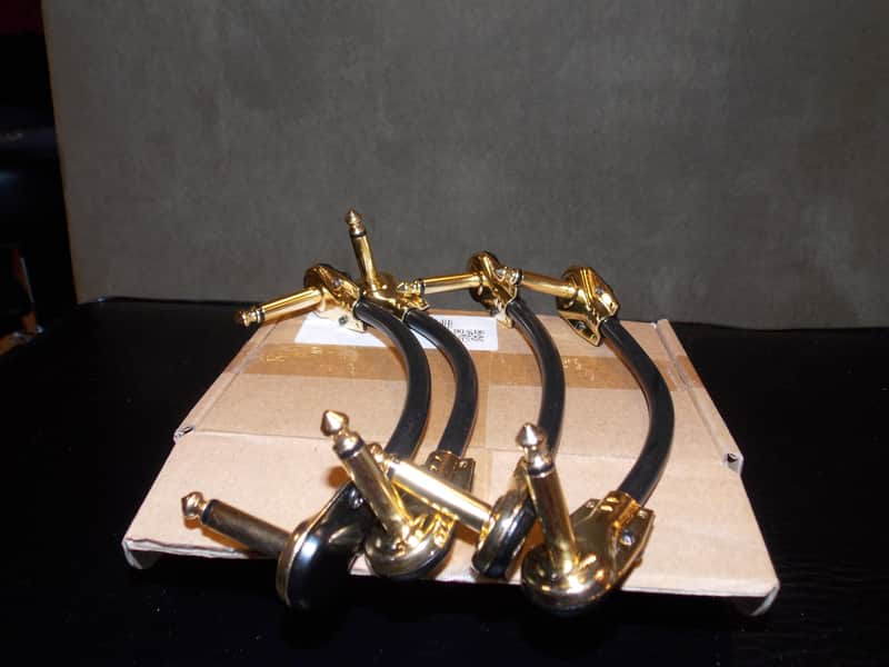 4x Hosa IRG-100.5 Low Profile Flat Pancake 6"Guitar Patch Cables Gold plated New image 1