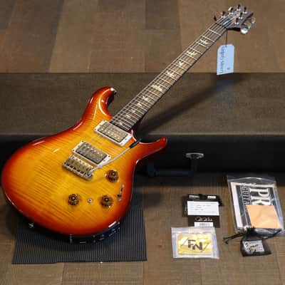 Minty! 2020 PRS Custom 24 Piezo Electric Guitar Sunburst + OHSC image 1