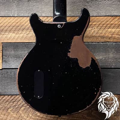 Gibson Custom Shop 1960 Les Paul JR Double Cut Ultra-Heavy Relic Ebony 03397 image 2