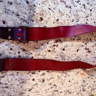 Hootennanny Ace style strap Vintage - Red blue image 8