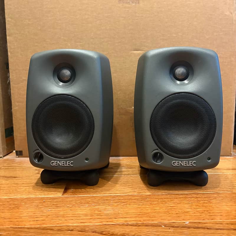Genelec 8020C Bi-Amplified Studio Monitors - Charcoal / Dark Grey image 1
