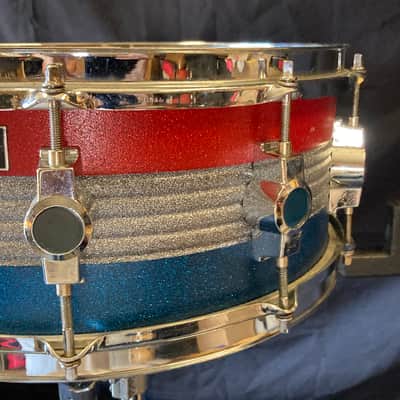 CB-700 - Red, White, Blue 1976 "Bicentennial Edition" 5.5x14" 10-Lug Steel Snare Drum image 6