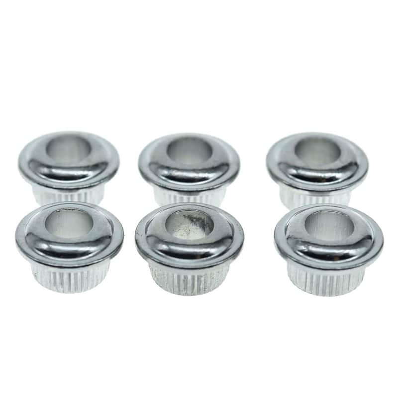 Brand New Metal Chrome 10mm Vintage Guitar Tuning Keys Conversion Bushings Adapter Ferrules image 1