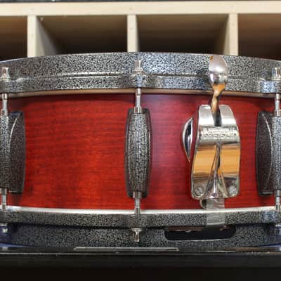 1990s Gretsch 5x14 Broadkaster Snare Drum in Satin Cherry image 4