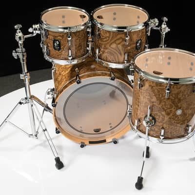 Sonor Prolite 4pc Studio Shell Pack 10/12/14/20 Chocolate Burl image 3