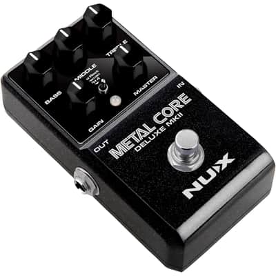 NuX Metal Core Deluxe MKII Hi-Gain Distortion Guitar Effect Pedal for Acoustic Guitars and Bass Guitars, Black image 3