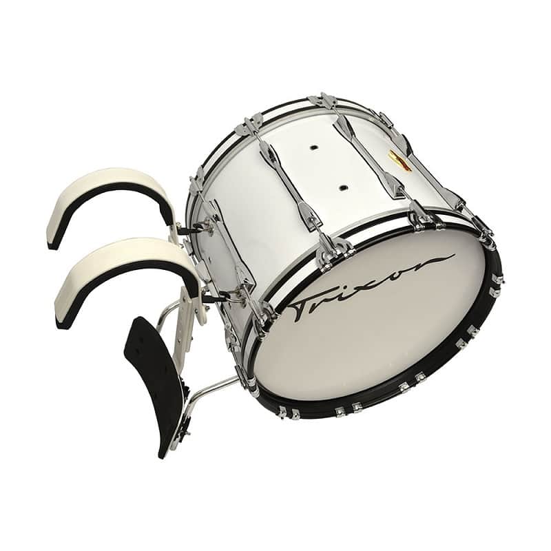 Trixon Field Series Marching Bass Drum 18×14 - White image 1